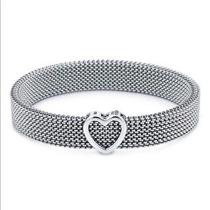 Tiffany & Co. Somerset Mesh Heart Bracelet